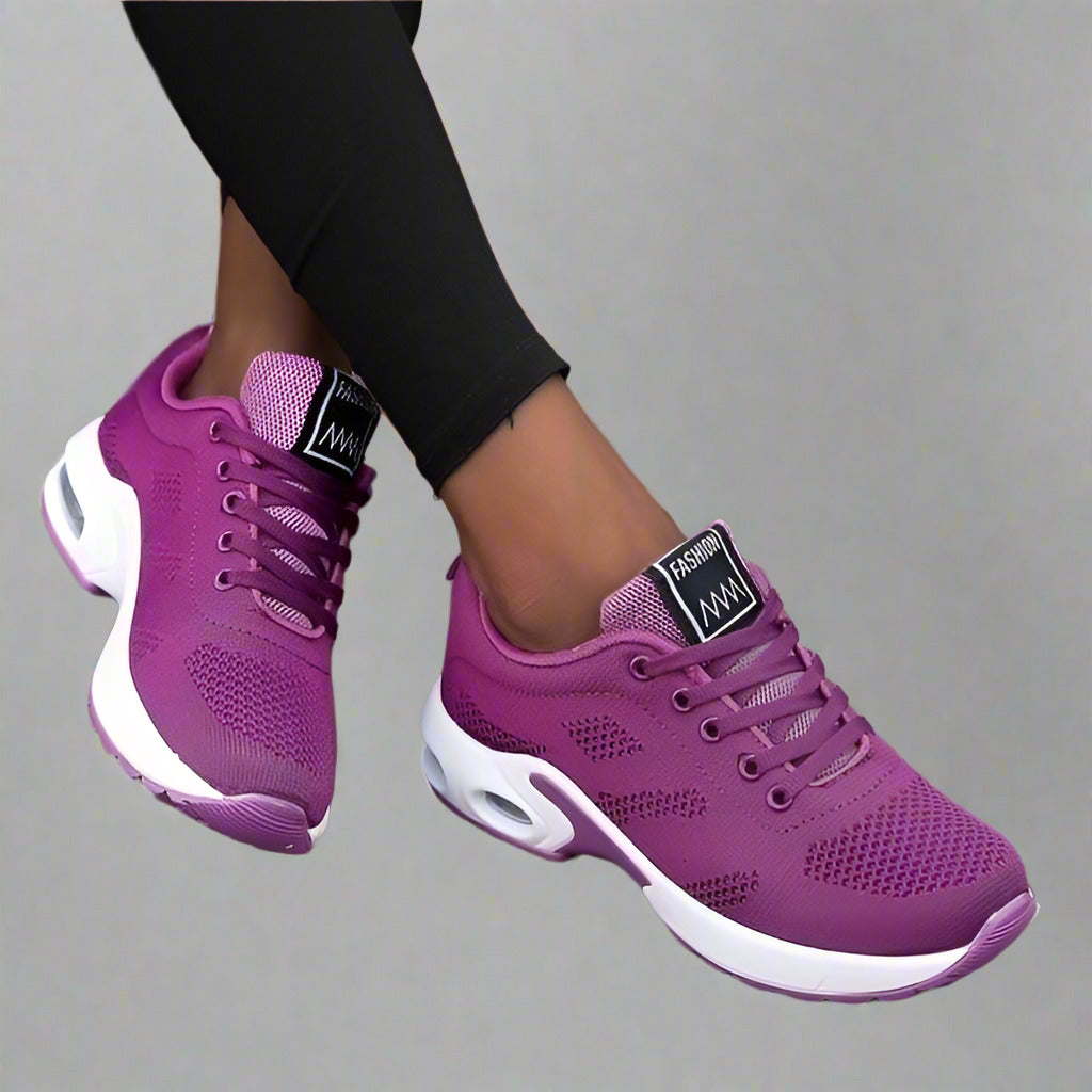 Dames Sportieve Mesh Sneakers met Vetersluiting