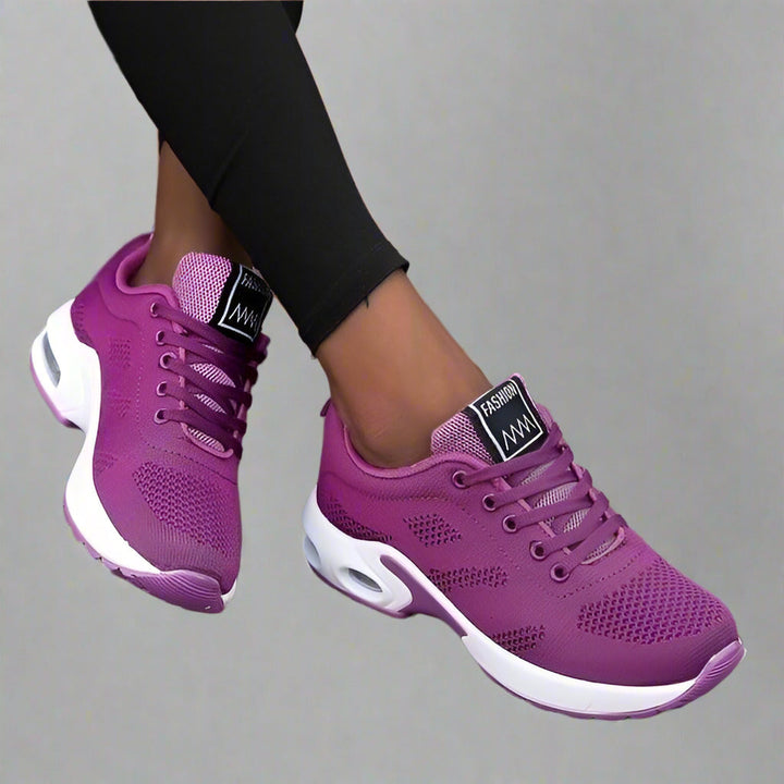 Dames Sportieve Mesh Sneakers met Vetersluiting