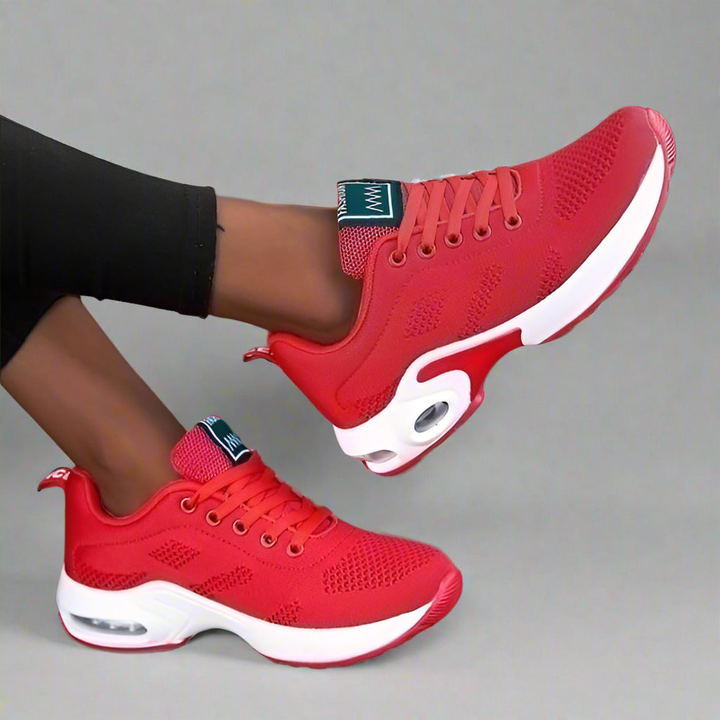 Dames Sportieve Mesh Sneakers met Vetersluiting