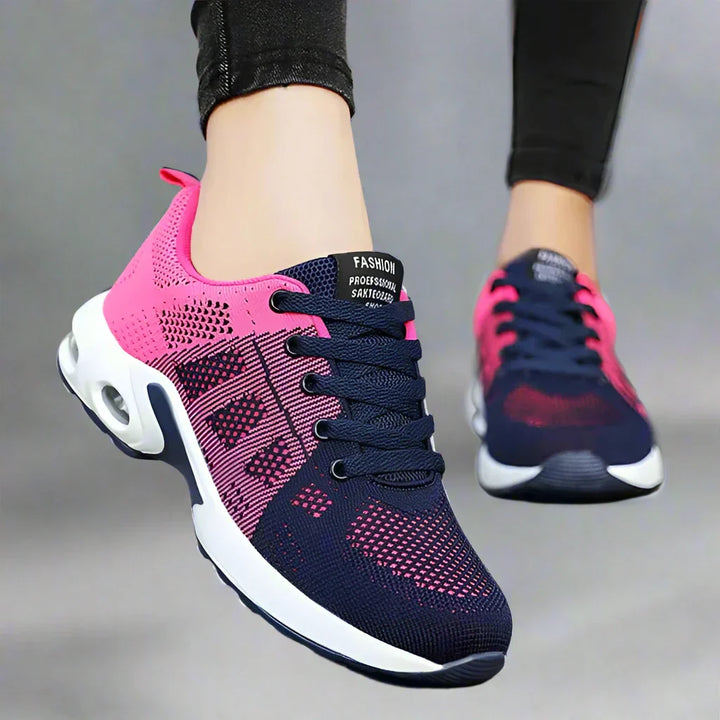 Dames Sportieve Mesh Sneakers met Vetersluiting