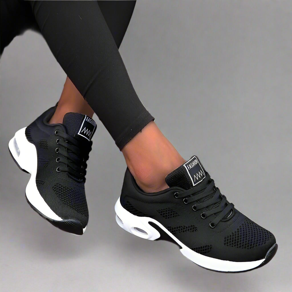 Dames Sportieve Mesh Sneakers met Vetersluiting