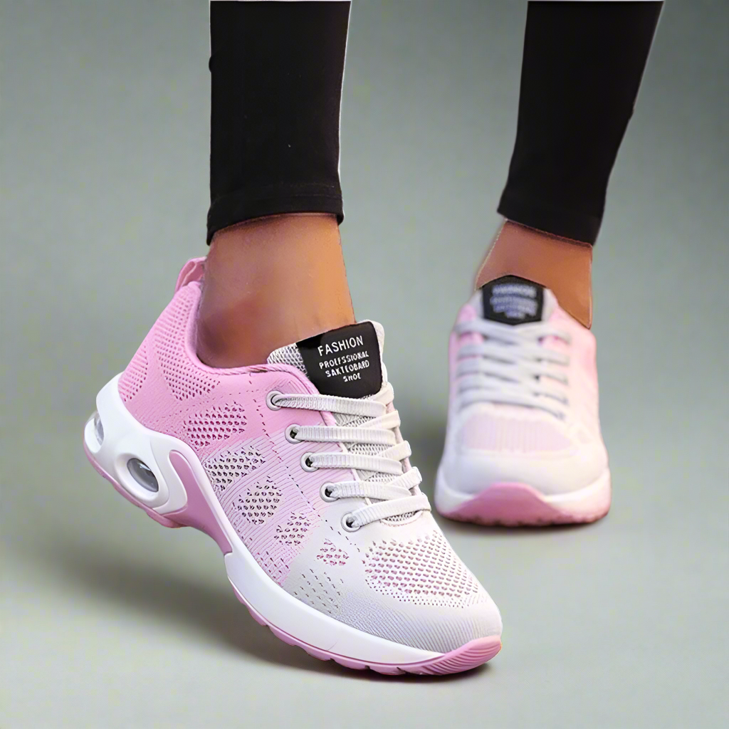 Dames Sportieve Mesh Sneakers met Vetersluiting