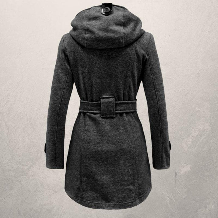 Hooded Belted Coat voor Gezellige Winterstijl