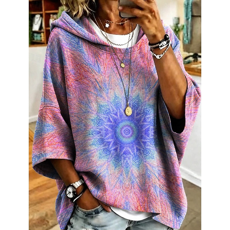 Roberta | Bloemige Hoodie Pullover