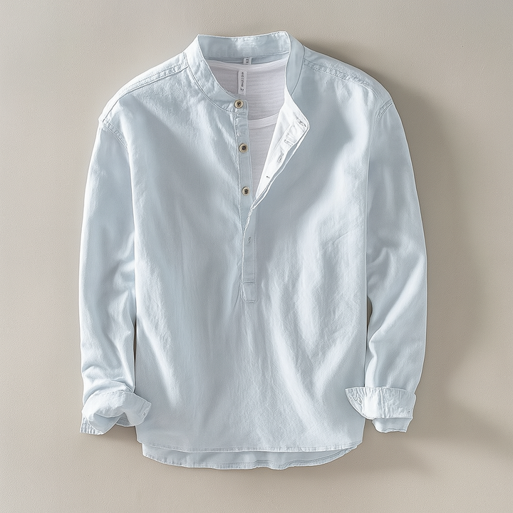 Brad | Heren Langsleeve Henley Shirt