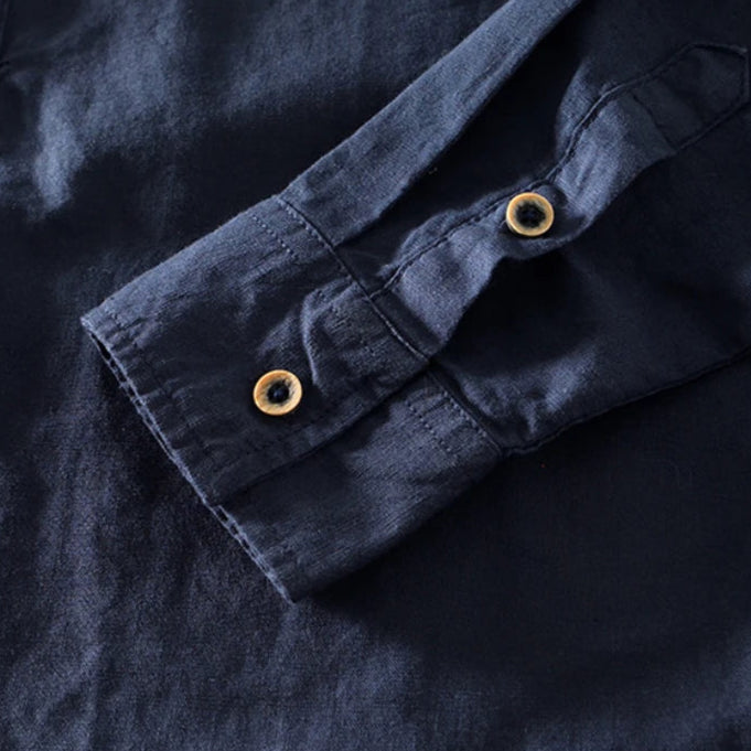 Brad | Heren Langsleeve Henley Shirt