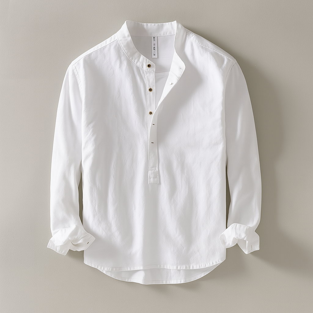 Brad | Heren Langsleeve Henley Shirt
