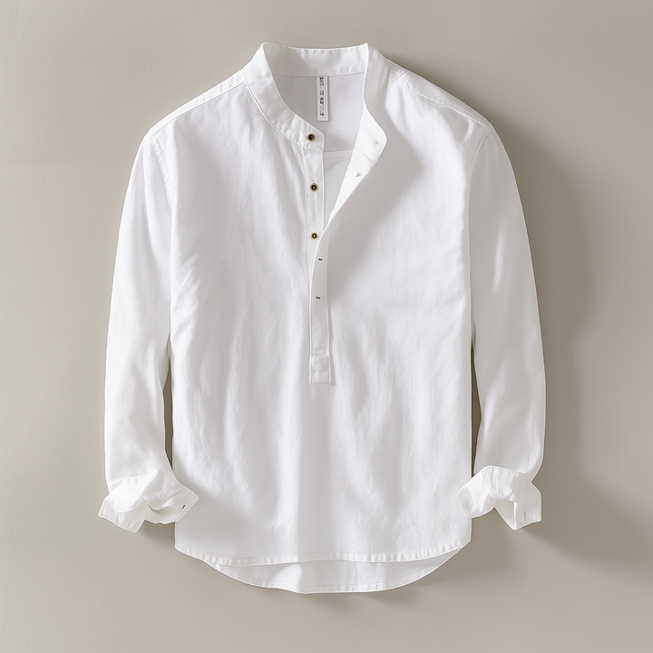 Brad | Heren Langsleeve Henley Shirt