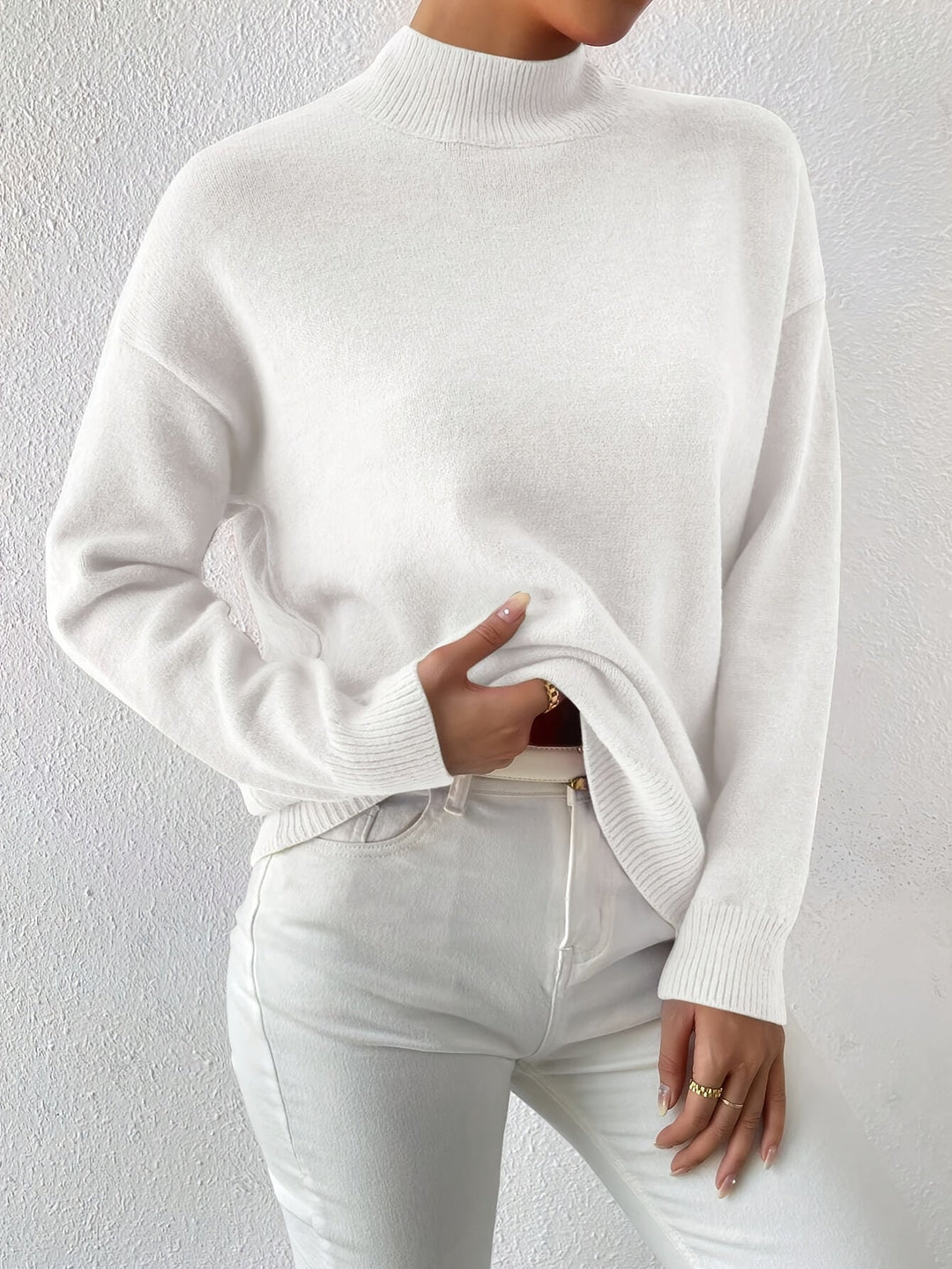 Lorelei | Verfijnde Mock Neck Trui