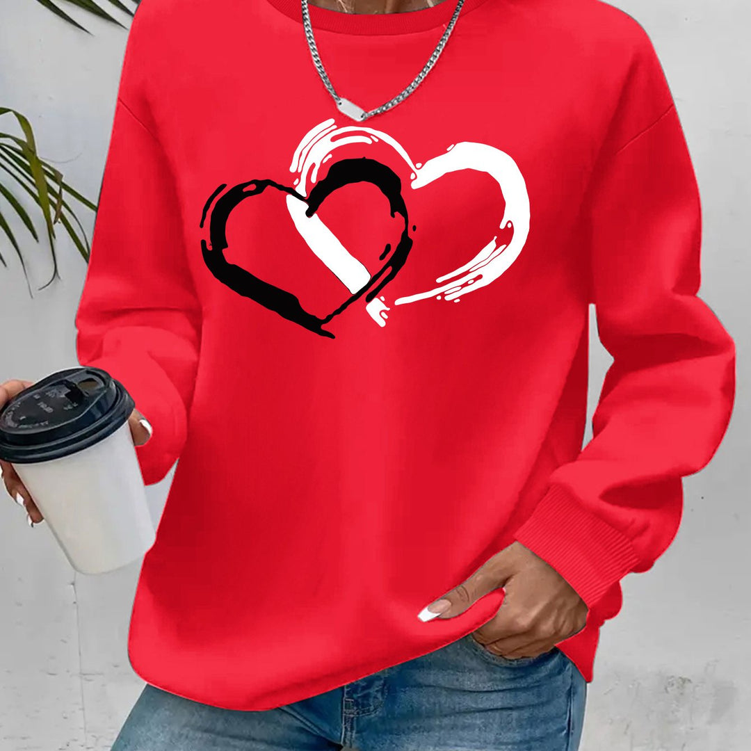 ZOEY – DUBBELE HART GRAFISCHE SWEATSHIRT
