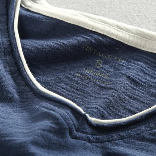 JAMES – LAAGJES LANGERMIGE V-HALS T-SHIRT