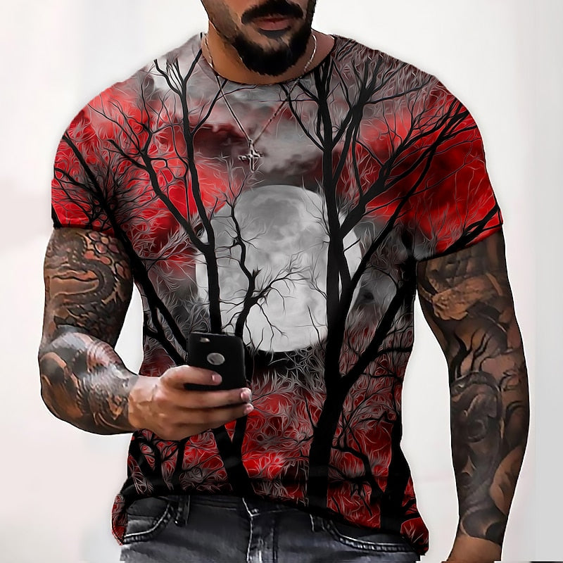 Jonah | Halloween Maan Graphic Crew Neck T-Shirt