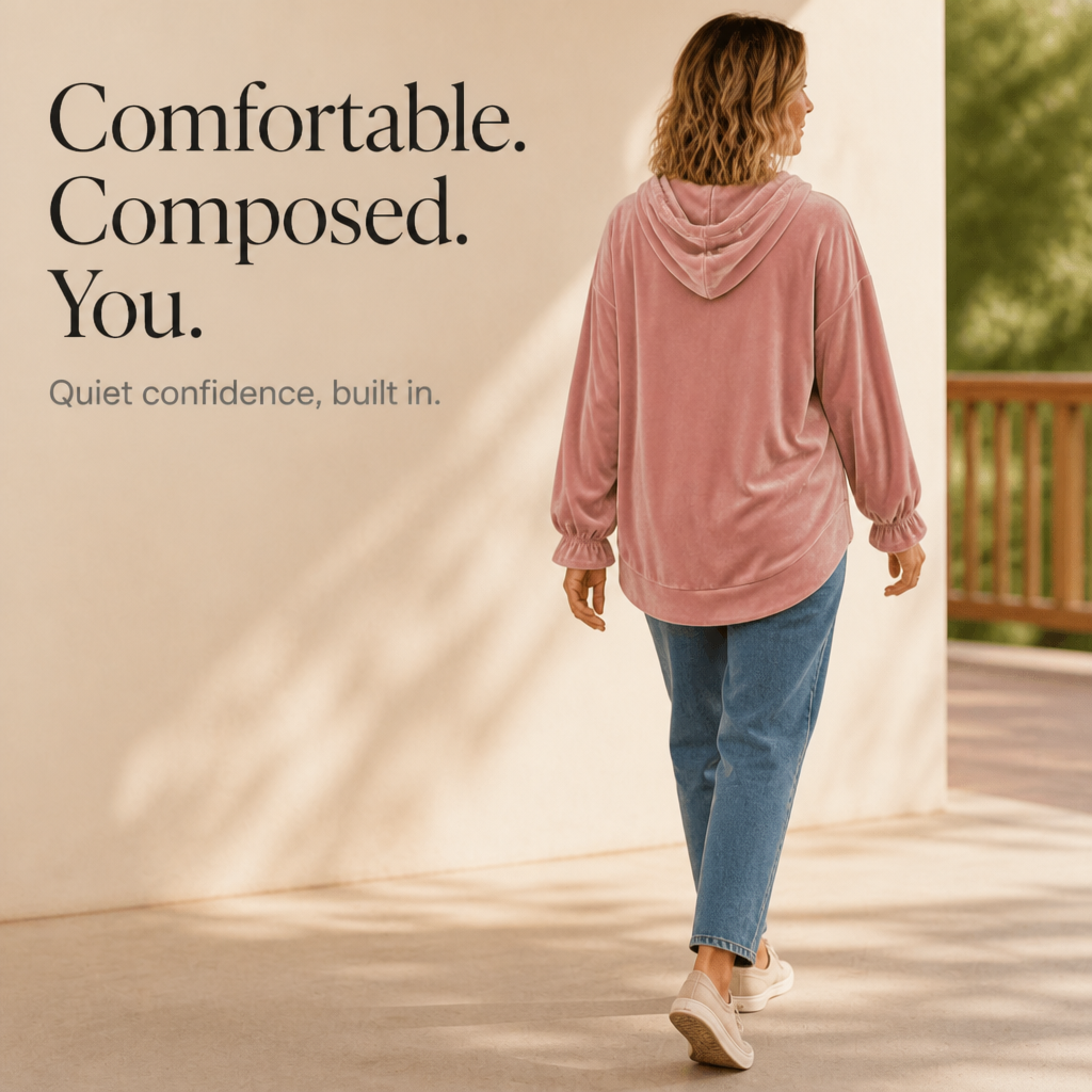 Wearbella – Rimpelmanchet Fluwelen Relaxed Hoodie