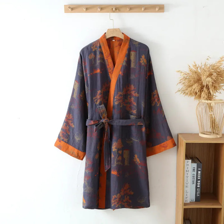 Amira | Dameskimono met ceintuur en bloemenprint