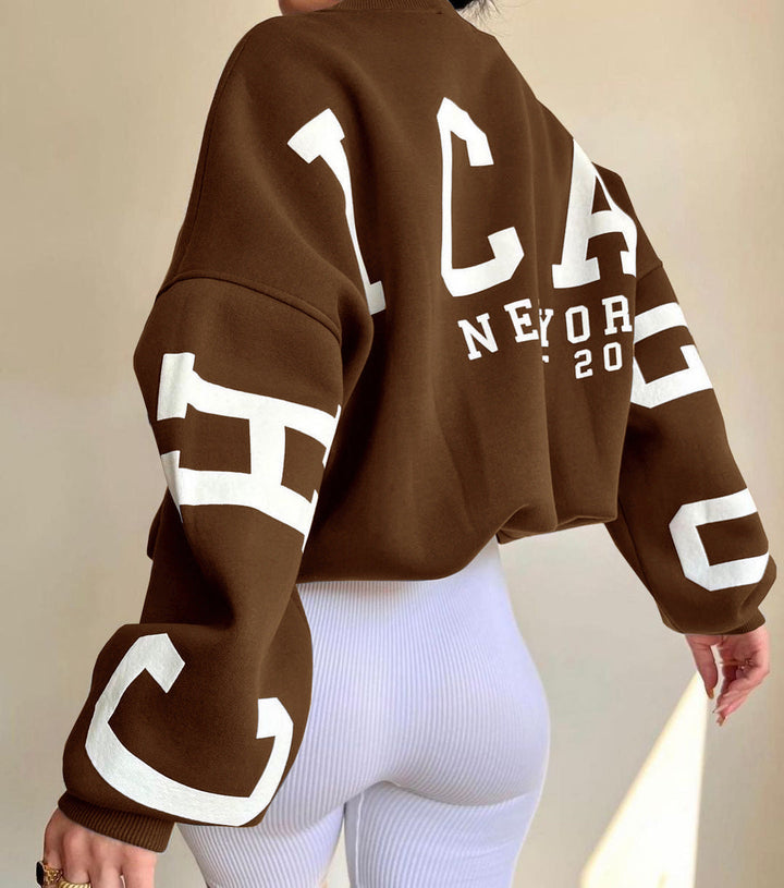 Clara - Oversized Casual Sweatshirt met Originele Print