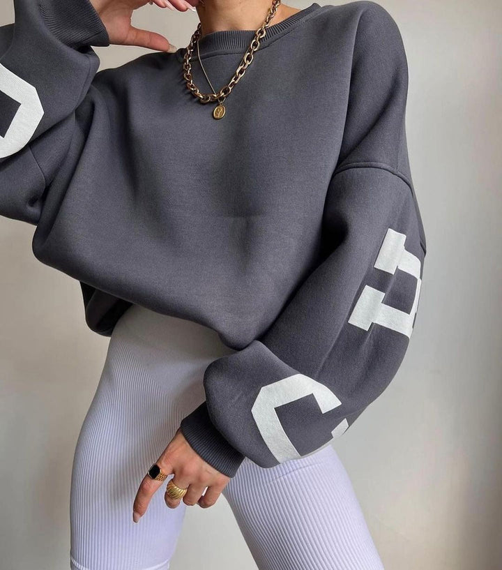 Clara - Oversized Casual Sweatshirt met Originele Print