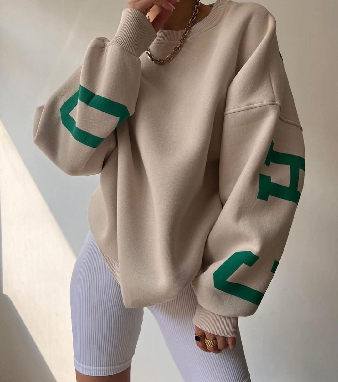 Clara - Oversized Casual Sweatshirt met Originele Print