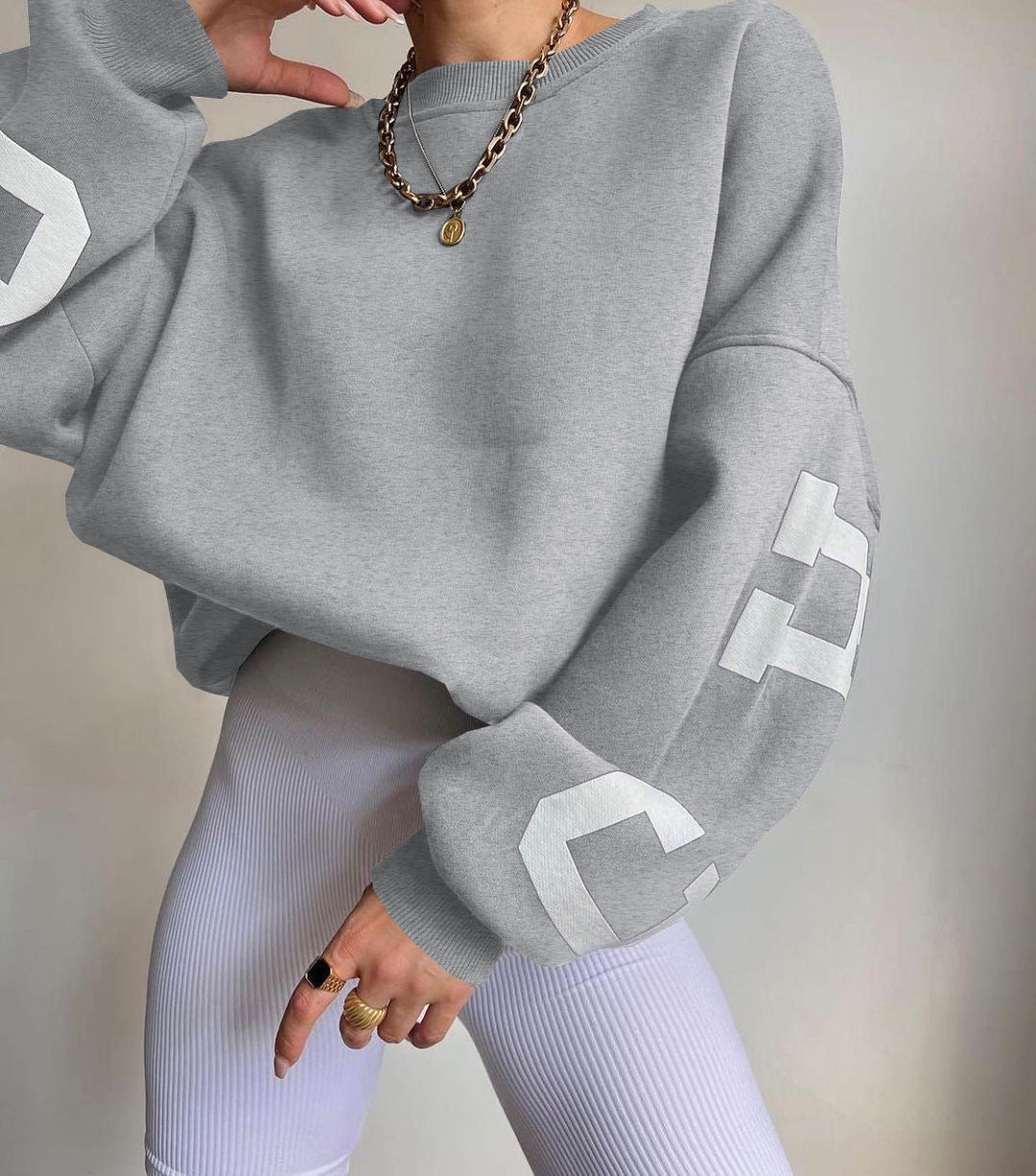 Clara - Oversized Casual Sweatshirt met Originele Print