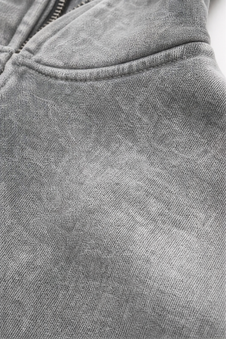 Rethread – Gewassen Relaxed Zip-Up Hoodie