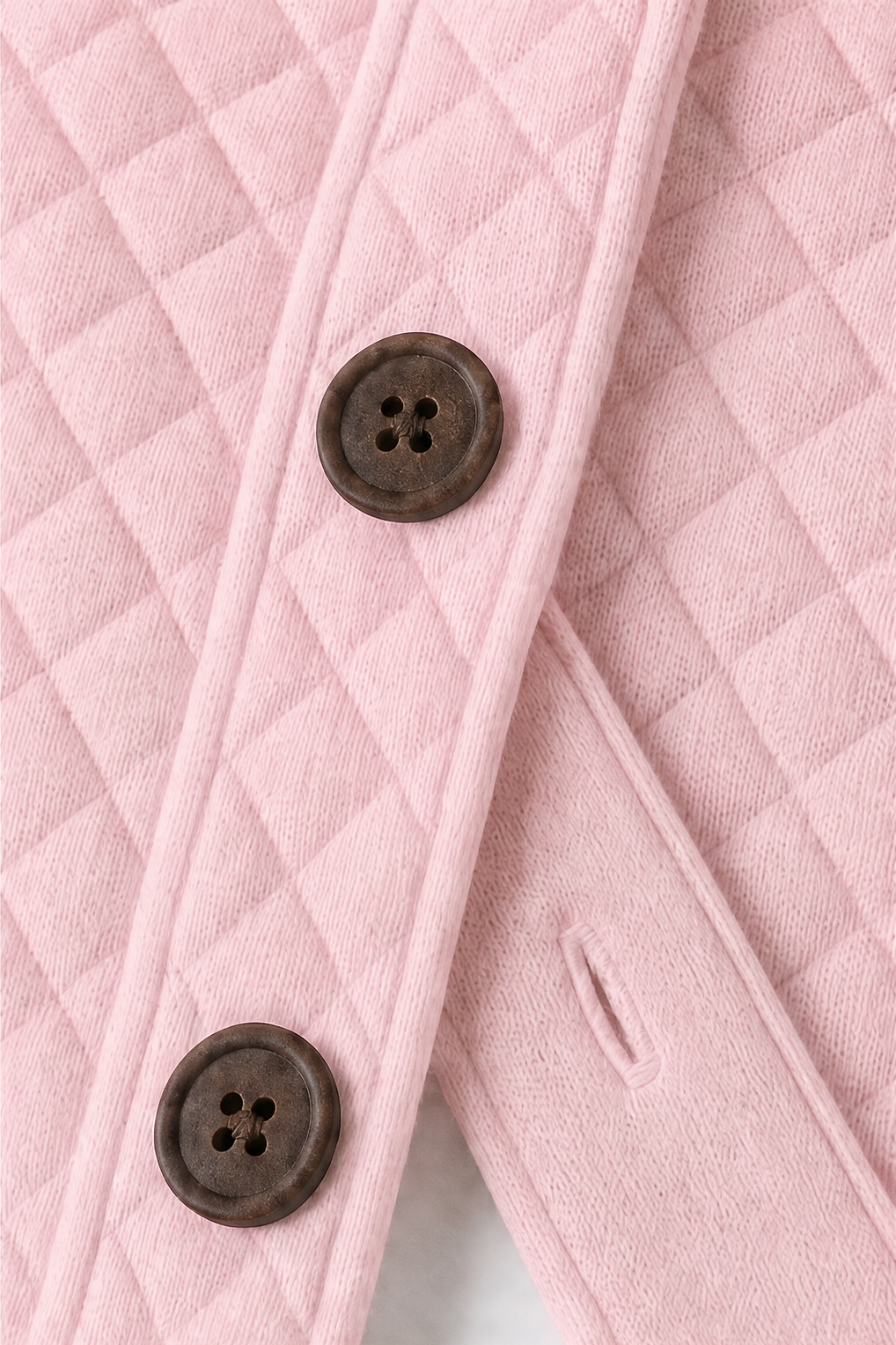 Holdwell – Diamantgequilte Open-Front Cardigan