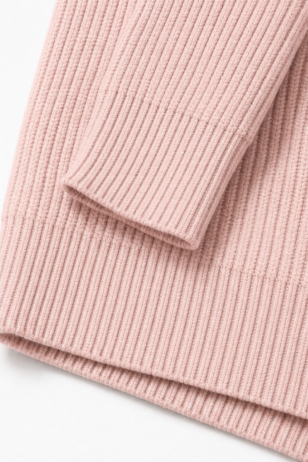 Stripevie – Geribbelde Stretch-Knit Zip-Up Cardigan