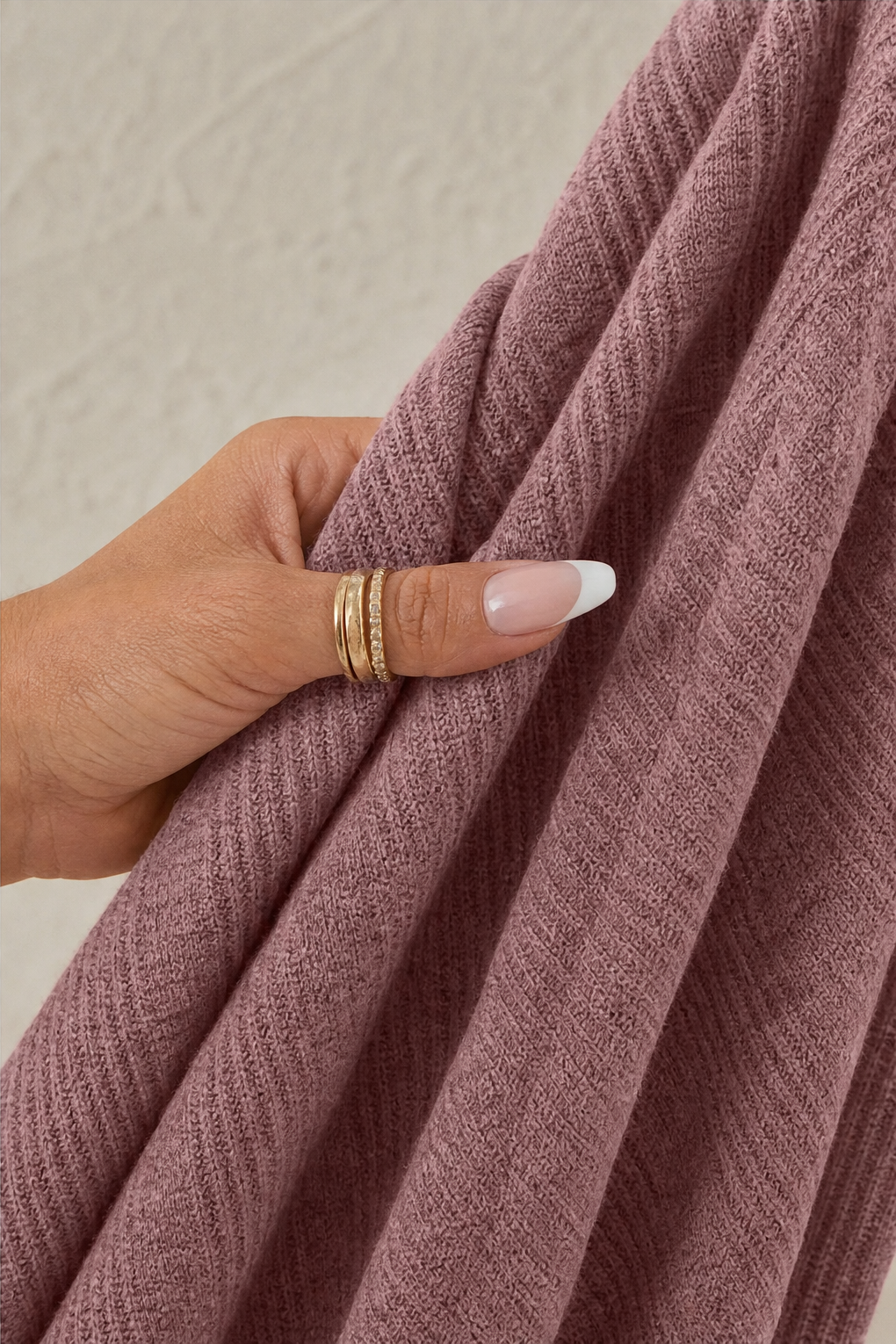Wearbella – Batwing Mouw Open-Front Gebreide Cardigan
