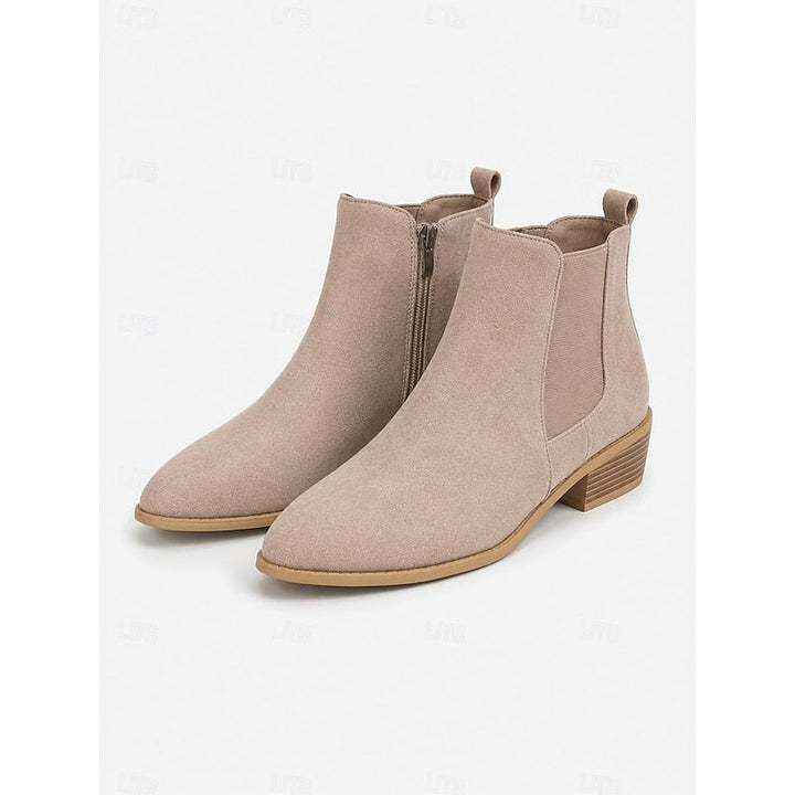 Vivienne | Puntige Block Heel Enkellaarsjes
