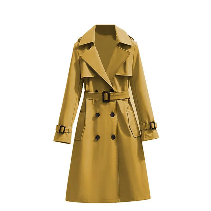 Lina | Dames Trenchcoat met Knoopsluiting en Tailleband