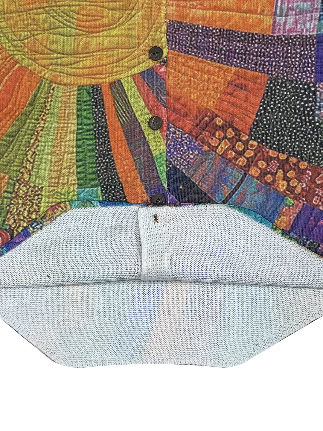 KIRSTEN – ARTISTIEKE PATCHWORK KNOPEN CARDIGAN