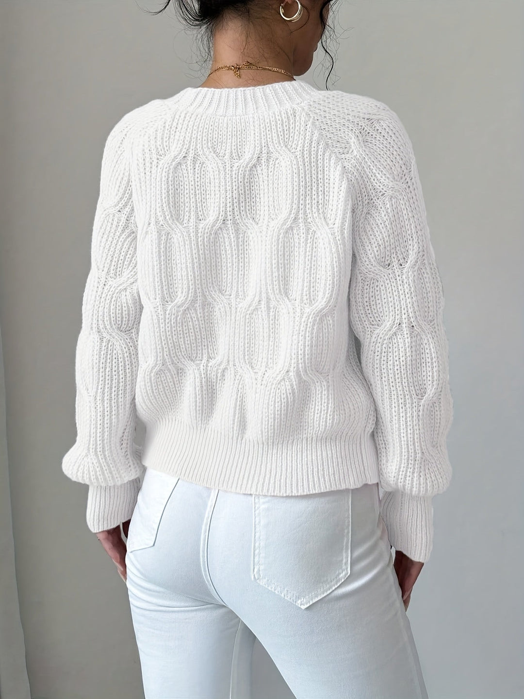 Juniper | Zachte Cardigan met Boogdetail en Lange Mouwen