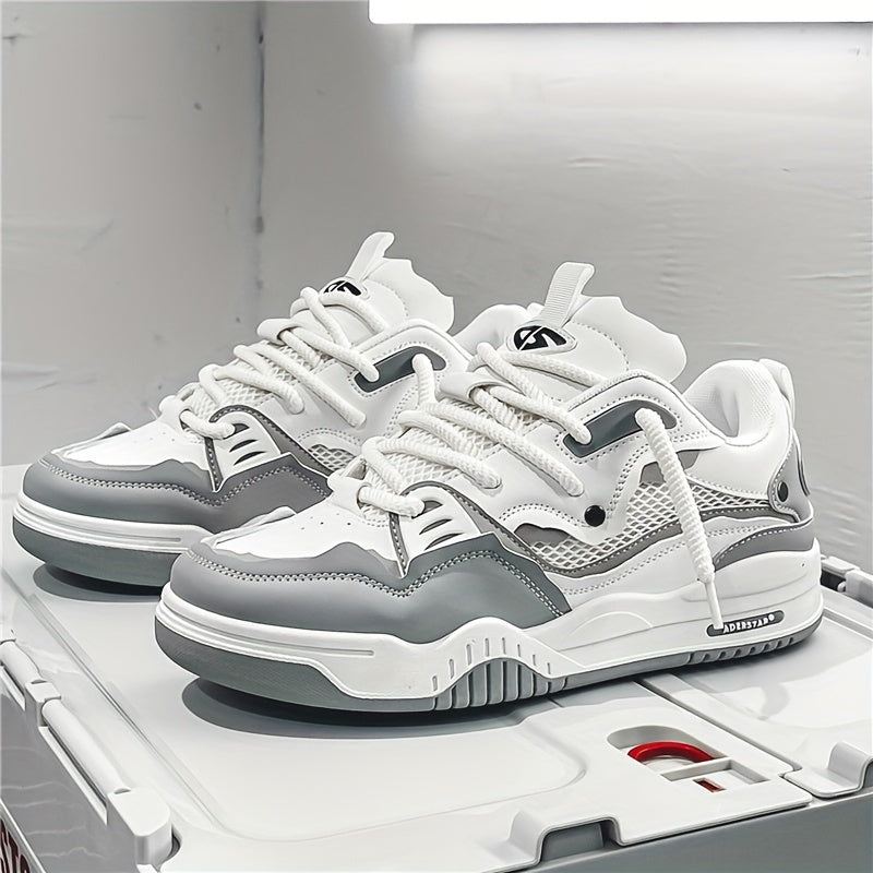 Heren All-Season Vetersportschoenen met Geometrisch Kleurblokpatroon