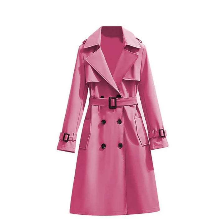 Lina | Dames Trenchcoat met Knoopsluiting en Tailleband