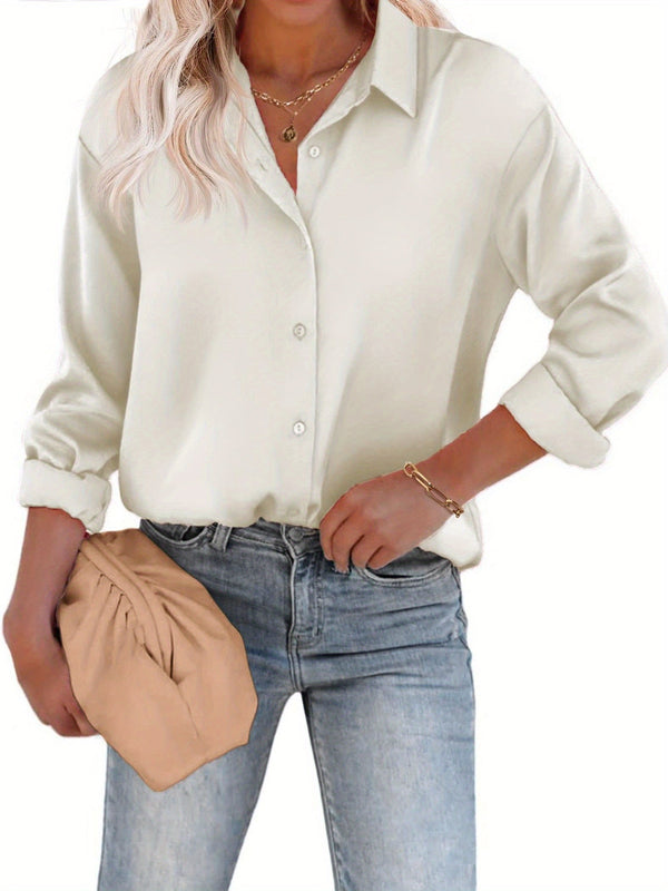 Dames blouse met lange mouwen en knopen