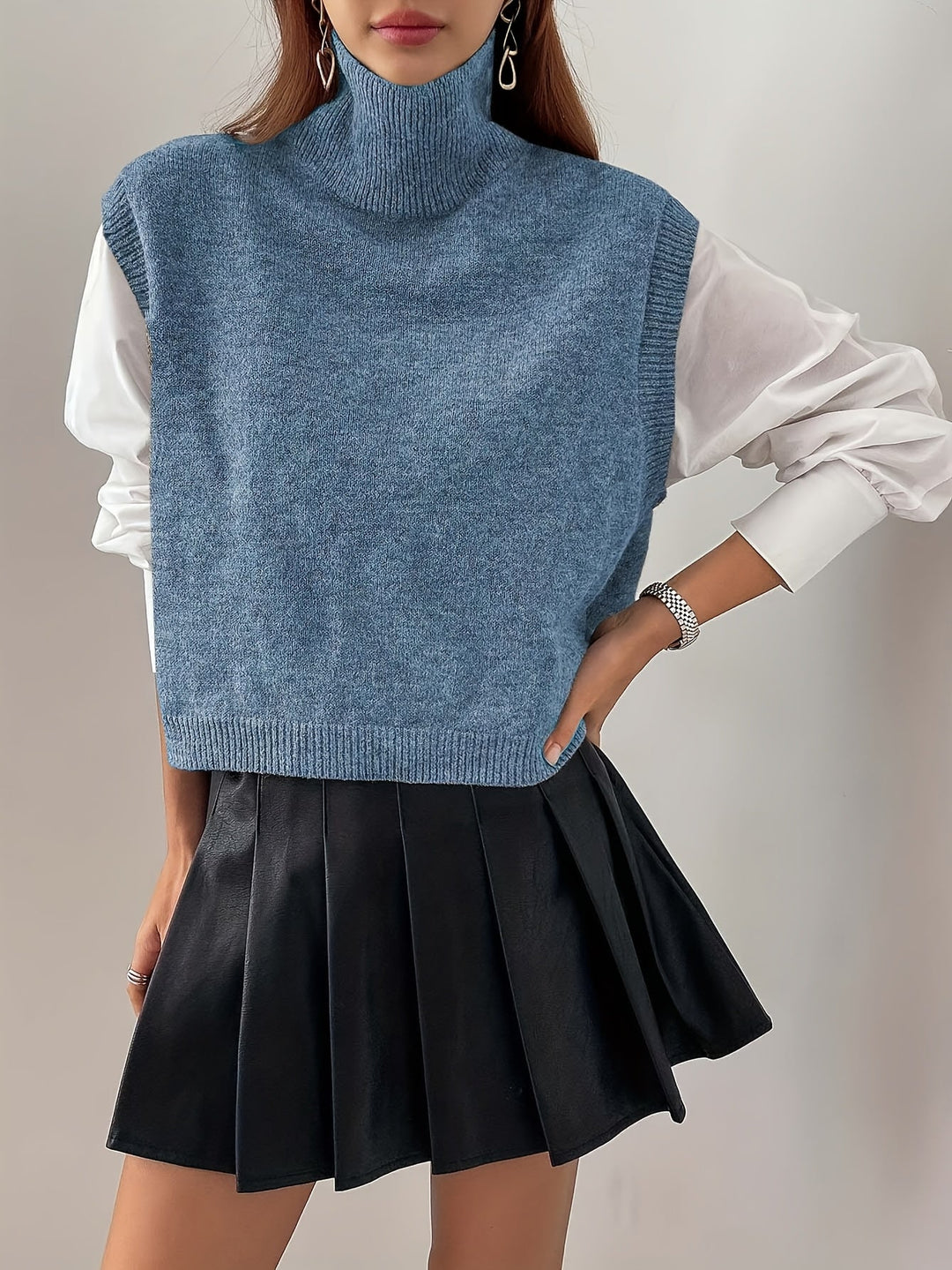 Farrah | Hoge Hals Trui Vest
