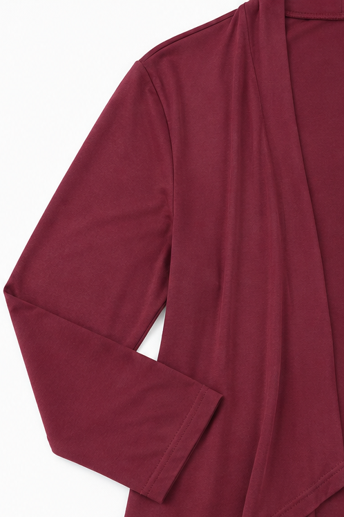 Wearbella – 3/4 Mouw Open Voorkant Waterval Cardigan