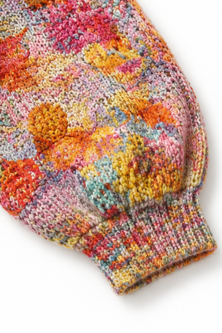 Helena – Gebloemde Open-Voorkant Gebreide Cardigan