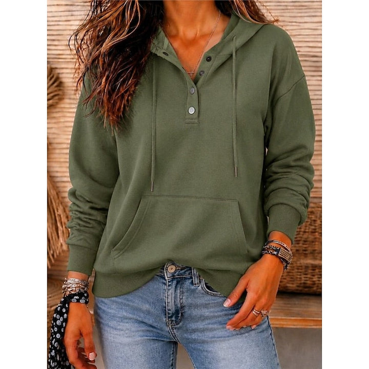 Blythe | Ontspannen Knop-Hals Hoodie