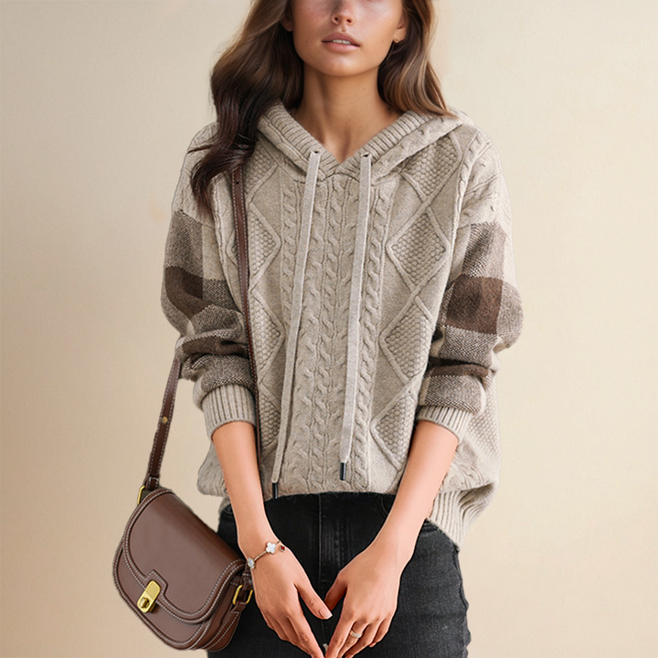 FABIOLA | JACQUARD-HOODEDPULLOVER