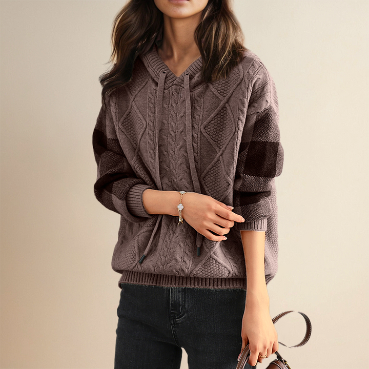 FABIOLA | JACQUARD-HOODEDPULLOVER
