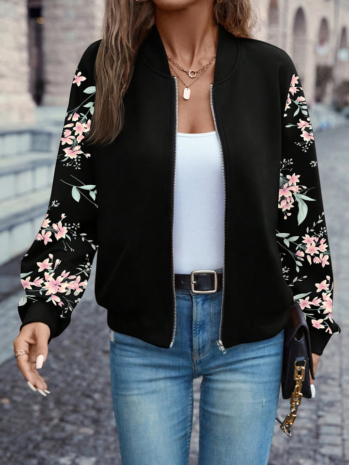 Thea - Trendy Bloemenprint Jas