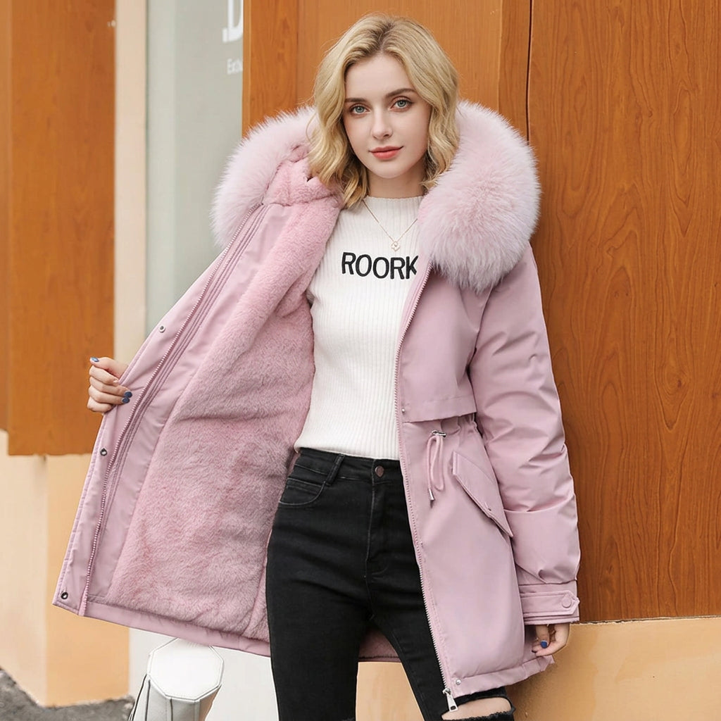Miriam | Dames parka met capuchon en ritssluiting