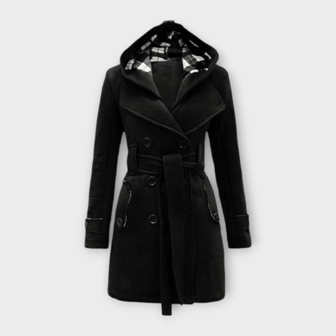 AVA – ELEGANTE HOODED TRENCH COAT