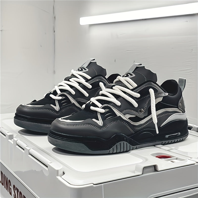 Heren All-Season Vetersportschoenen met Geometrisch Kleurblokpatroon