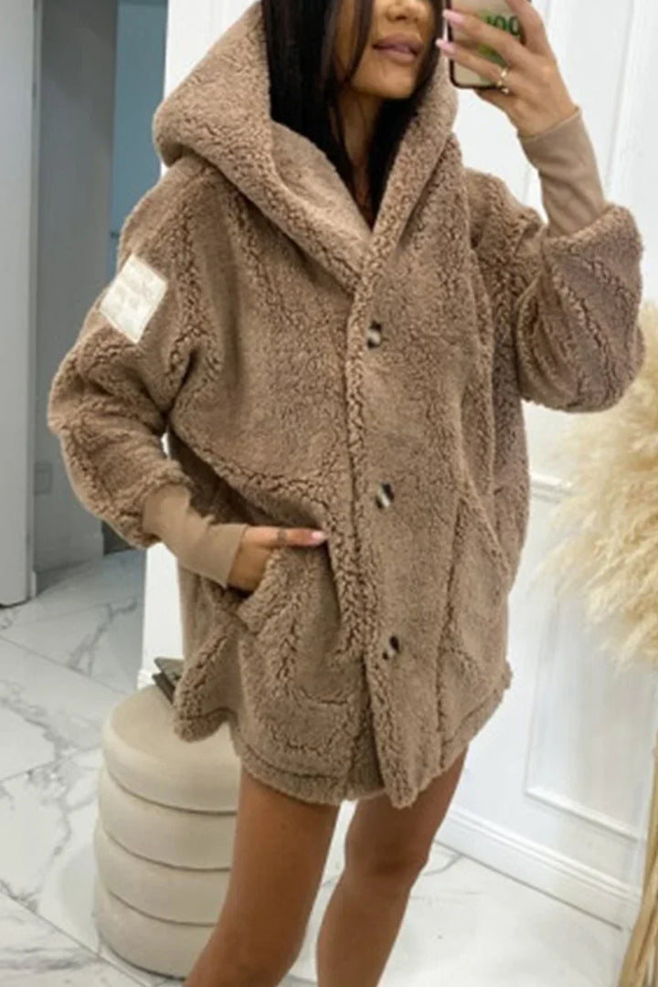 Sabrina - Dames Pluche Hoodiejack