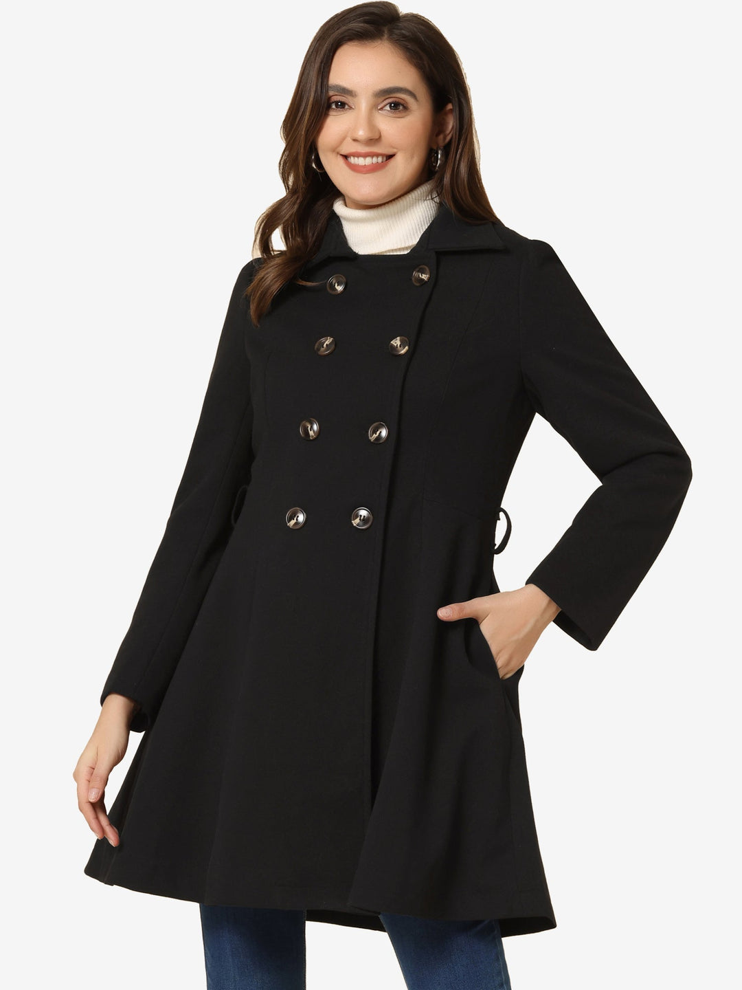 Ela | Fit-and-Flare Dubbelzijdige Op maat gemaakte Trenchcoat