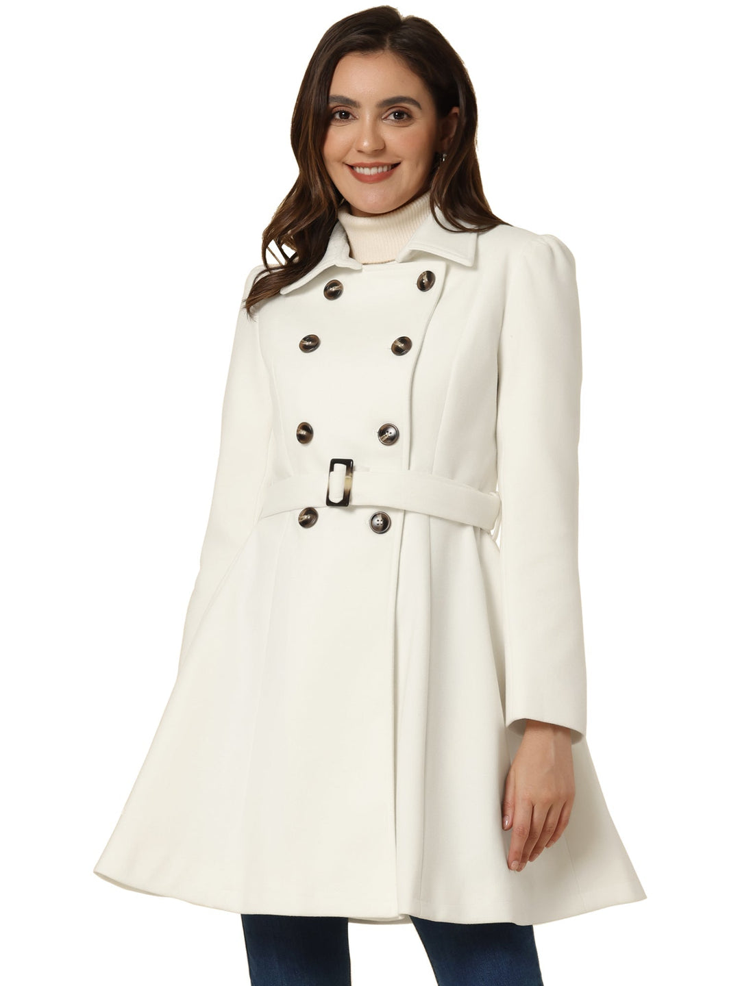 Ela | Fit-and-Flare Dubbelzijdige Op maat gemaakte Trenchcoat