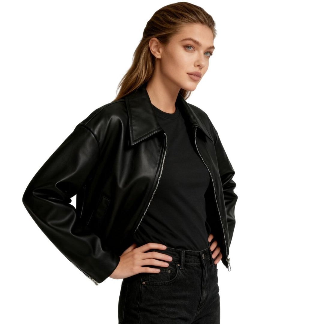 Elsa | Oversized Curated Editorial Leren Jas