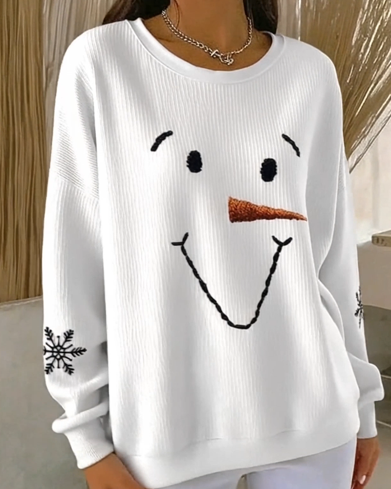 HARPER – SCHATTIGE SNEEUWMAN GEZICHT SWEATER