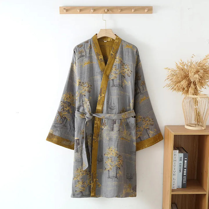 Amira | Dameskimono met ceintuur en bloemenprint