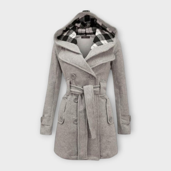 AVA – ELEGANTE HOODED TRENCH COAT